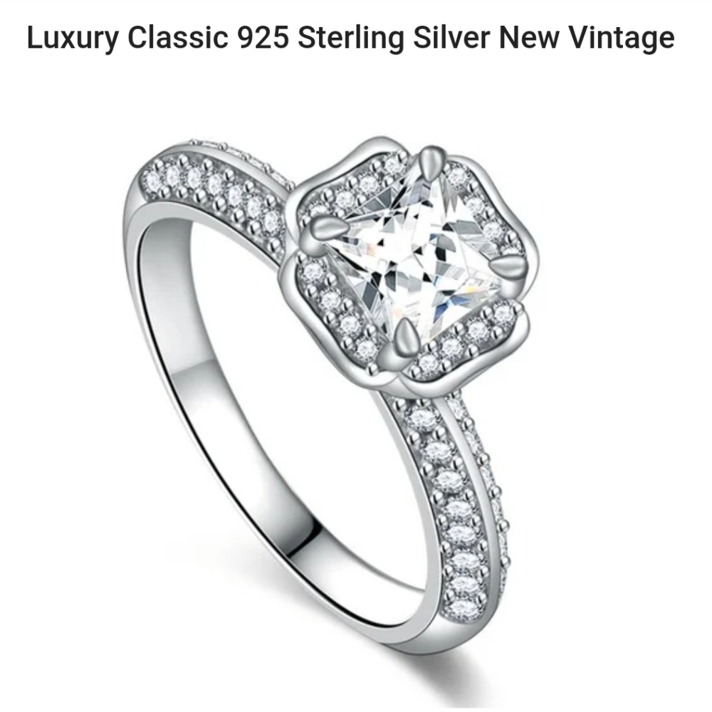 VINTAGE LUXURY CLASSIC 925 STERLING SILVER RING SIZE 7